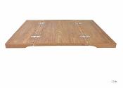 TABLE PLIANTE REVETEMENT PLACAGE TECK POUR COLONNE 70 X 60 CM