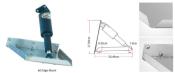 KIT FLAPS LENCO EDGE MOUNT COMPLET 12V SANS CONTACTEUR TT12X12ENS (305X305MM)