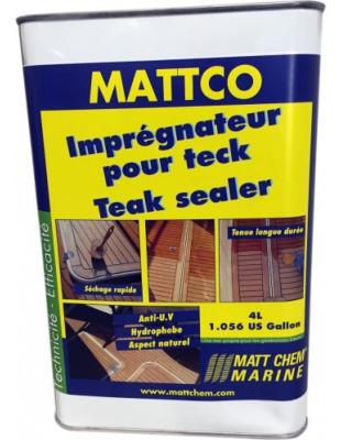 MATTCO AMBRE - IMPREGNATEUR POUR TECK MATT CHEM BIDON 4L 327M.4 TEAK SEALER