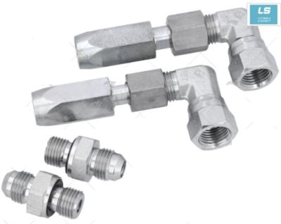 Jeu de raccords coudés orientables tuyau souple 1/4 BSPP Ø8MM