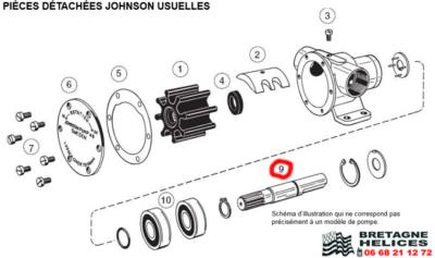 ARBRE 01-45320 POUR POMPE JOHNSON F5B-9