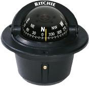 COMPAS RITCHIE EXPLORER F-50 NOIR A ENCASTRER