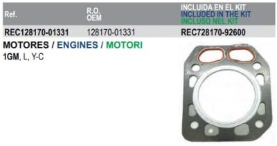 JOINT DE CULASSE RECMAR YANMAR 1GM OEM 128170-01331