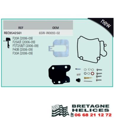 KIT CARBURATEUR YAMAHA F20-F40 OEM 65W-W0093-00