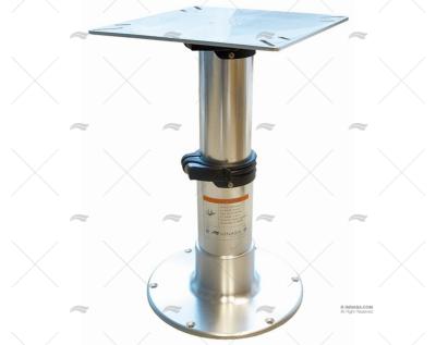 PIED TABLE TELESCOPIQUE ALU A GAZ 330-700 MM AVEC BASE ALU 300 MM