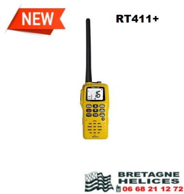 VHF PORTABLE NAVICOM RT411+ 6W FLOTTANTE ETANCHE IPX6
