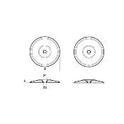 ANODE GOUVERNAIL ZINC DISQUE DOUBLE AVEC VISSERIE Ø 90MM TECNOSEAL 00102E