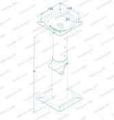 PIED DE SIEGE METAL TELESCOPIQUE 304-457 MM