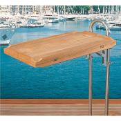 TABLE PLIANTE EN TECK MASSIF POUR COLONNE 80 X 70 CM