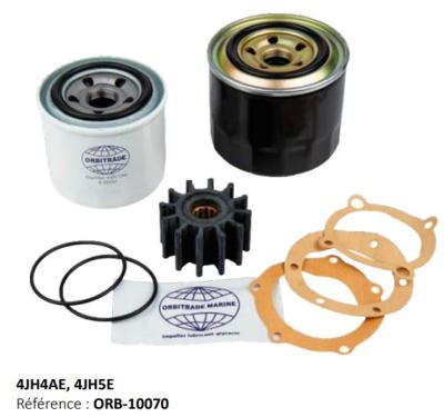 KIT ENTRETIEN MOTEUR YANMAR 4JH4AE, 4JH5E ORBITRADE ORB-10070