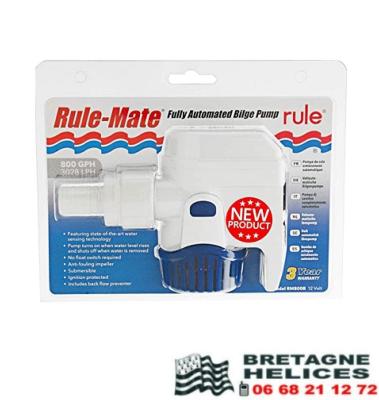 POMPE DE CALE AUTOMATIQUE RULE MATE 800B 12V 3028L/H