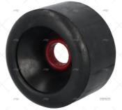 Galet latéral noir - L 75 x Ø 114 mm - alésage Ø 23mm