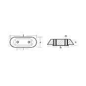 ANODE ALUMINIUM PLAQUE TECNOSEAAL 01402AL HONDA BF2 - BF15 OEM 41106-ZV4-650