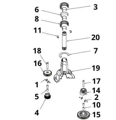 Centre STEM pour EVO 50ST LEWMAR OEM 45500401
