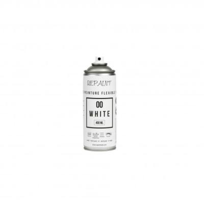 REPAINT BLANC 9010 PEINTURE FLEXIBLE POUR VYNIL PVC HYPALON SPRAY 400ML