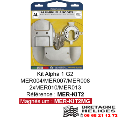 KIT ANODE MERCRUISER ALPHA 1 GENERATION 2 88756Q03 KIT ALMINIUM