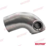COUDE ÉCHAPPEMENT INOX VOLVO 5" 127mm OEM 3826841, 3829668, 3830988, 3830988