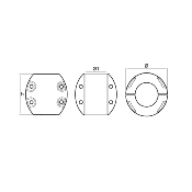 ANODE ZINC AXE USA 130mm 3 1/4" TECNOSEAL 00523USA + KIT VISSERIE 