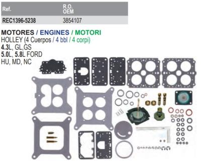 KIT CARBURATEUR RECMAR VOLVO OEM 3854107