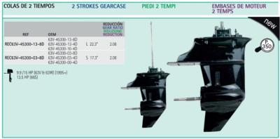 EMBASE COMPLETE YAMAHA 9.9 /15CV (63V & 63W) (1995+) 13.5CV (66S) OEM 63V-45300-10-4D, 63V-45300-11-4D, 63V-45300-12-4D, 63V-45300-13-4D, 63V-45300-13-8D, 63V-45300-14-8D