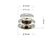 LOT DE 10 TENAX BOUTONS FEMELLES LOXX LAITON CHROME