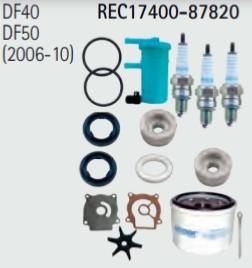 KIT REVISION COMPLET POUR MOTEUR SUZUKI DF40, DF50 (2006 - 2010) 17400-87820 AVEC HUILE MOTEUR ET EMBASE