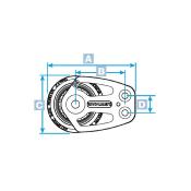 POULIE LEWMAR HTX PLAT-PONT SIMPLE 90 MM OEM 29199061