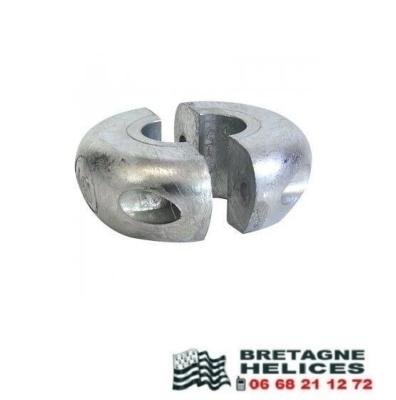 Anode Zinc collier d'arbre Ø 30 mm Ø Extérieur 65 mm Hauteur 18 mm