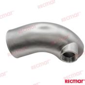 COUDE ÉCHAPPEMENT INOX VOLVO 5" 127mm OEM 3826841, 3829668, 3830988, 3830988