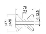 ROULEAU DE QUILLE HEAVY DUTY 2 250MM STOLTZ RP-10