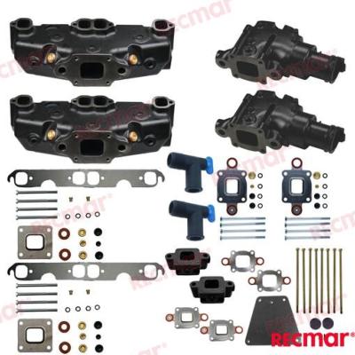 KIT ECHAPPEMENT MCM 1983-2002 GM305/350/377 V8 DRY JOINT COUDE 17CM + REHAUSSE 3"