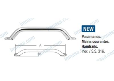 MAIN COURANTE INOX 305MM Ø 25.4MM