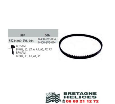 COURROIE DE DISTRIBUTION RECMAR HONDA 14400-ZV5-004, 14400-ZV5-014