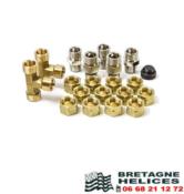 KIT RACCORDS ORB PILOTE OU SECOND POSTE SEASTAR HF6010 + 4M50 FLEXIBLE HT5095