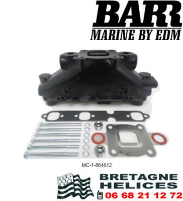 COLLECTEUR + KIT DE MONTAGE BARR MARINE MC-1-864612 MERCRUISER GM V6 MPI OEM 864612T01