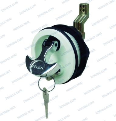FERMETURE ENCASTRABLE BLANCHE AVEC CLE PERKO 1091W03WHT  Ø76MM