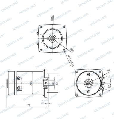 MOTEUR DE GUNDEAU 12V 1000W 3 BORNES ARBRE Ø 20 MM CIMA 1915 OEM 30830