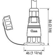 PRISE DE PONT ETANCHE IP67 A CONTACTS EN OR 3 PLOTS QUICK 7103