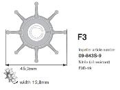 TURBINE JOHNSON F3 NITRILE MOYEU MEPLAT 8 PALES 09-843S-9