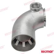 COUDE ÉCHAPPEMENT INOX VOLVO 5" 127mm OEM 3826841, 3829668, 3830988, 3830988