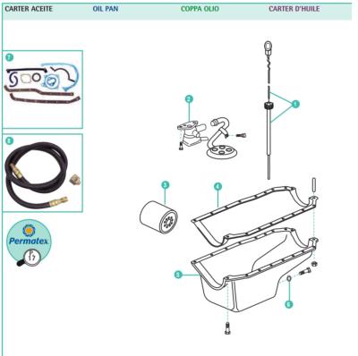 CARTER D’HUILE POUR MOTEUR GM OEM 810845, 810845T, 8M0122492, 3854015