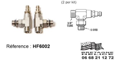 LOT DE 2 TES PURGEURS 3/8x5 ORB HF6002