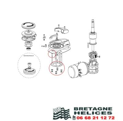 KIT MONTAGE METRIQUE GUINDEAU V1 V2 V3 LEWMAR OEM 66000631