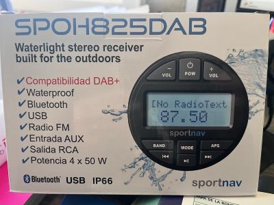 POSTE RADIO ETANCHE IP66 SPORTNAV SPOH825 DAB+ 4X50W