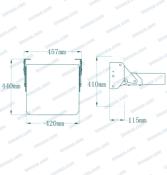 SIEGE STRAPONTIN PLIABLE 420 X 410 MM BLANC