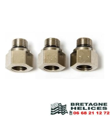 LOT DE 3 RACCORDS ORB MALE - 1/4NPT FEMELLE SEASTAR HF6012